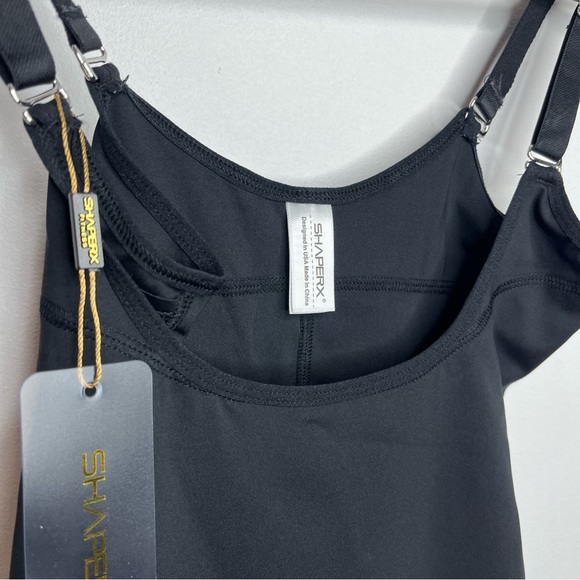 SHAPERX Tummy Control Open Bust Body Shaper Thong Bodysuit Black NWT XS - Picture 5 of 12